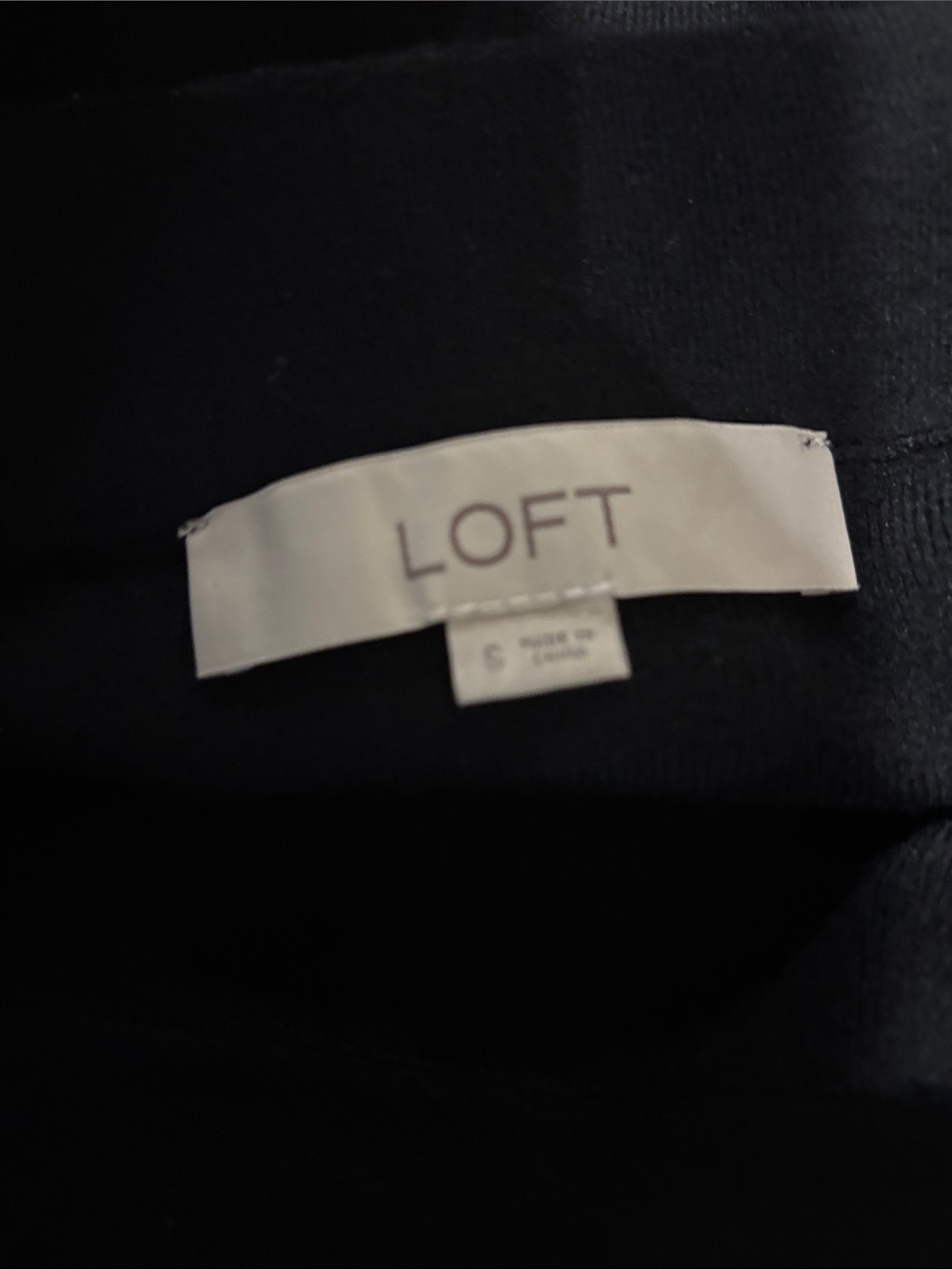LOFT Black Pencil Skirt with Yellow, Navy & Burgundy Stripes - Picture 2 of 2